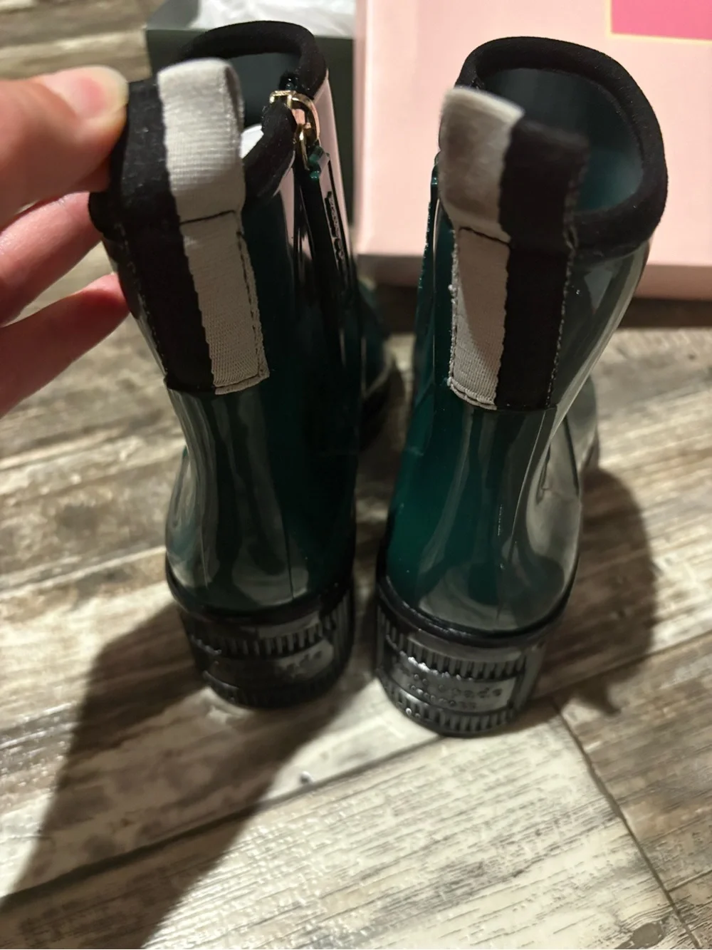 Kate Spade New York Puddle Vinyl Zip Rain Booties